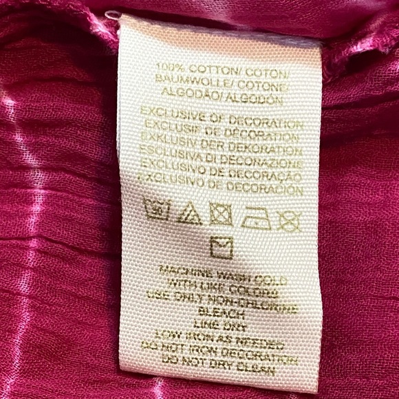 🆕 Free People Pink Lightweight Gauze Tie-Dye High/Low Dress - Picture 8 of 10